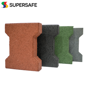 Malaysia Manufacturer Rubber Flooring Interlocking Features Equine T-bone Dog Bone Paver for Horse Barns Even in Wet Conditions - Product Image 3
