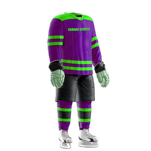 Por encargo de alta calidad precio razonable uniforme de hockey sobre hielo 100% tela de poliéster secado rápido transpirable uniforme de hockey sobre hielo - Product Image 2
