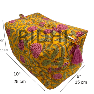 Sac fourre-tout matelassé de luxe écologique grand format jaune ambre avec fermeture éclair, imprimé à la main, réutilisable, pour voyage, vente en gros - Product Image 2