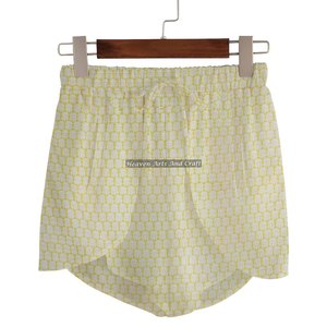 Custom Cotton Block Printing Fabric Wrap Shorts Drawstring Elastic Waist Comfy Sleepwear Beach Short Bottom Casual Women Cloth's - Product Image 2