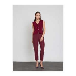 Chaleco de Mujer en Mezcla de Lana con Botones Metálicos, Elegante - Product Image 2