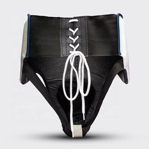 Protège-guêtres professionnel en cuir véritable vert et blanc pour MMA et boxe, personnalisable, protection optimale pour la zone inguinale - Product Image 6