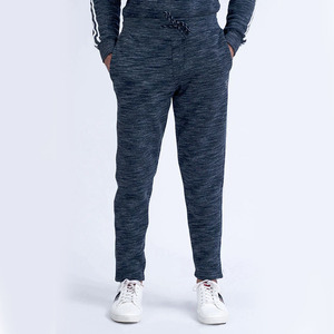 Pantalon de fitness en polyester 100% pour hommes bleu marine sur mesure pantalon de jogging respirant à coupe régulière à rayures latérales vente de style décontracté - Product Image 4