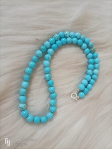 Venta al por mayor cuentas naturales de alta calidad turquesa 8 mm cuentas collar natural piedra curativa utilizada para la curación y la moda - Product Image 2