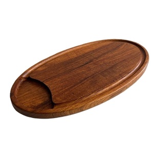 Placa de cargador antigua decorativa de madera Natural con acabado elegante recién llegado, placas de cargador de madera redondas hechas a mano de Color puro - Product Image 3