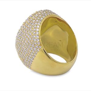 Bague Moissanite VVS Iced Out ronde taille brillante en argent sterling 925 Hip Hop magnifique bague accessoires pour hommes - Product Image 6