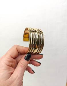 Brazalete de latón crudo de 69mm, brazalete de incrustaciones, brazalete de canal en blanco, pulsera ancha hecha a mano, latón crudo - Product Image 1