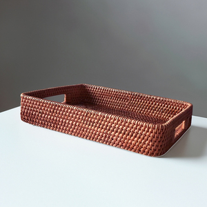 VietnamCrafts - Bandejas de Servir Geométricas Hechas a Mano en Vietnam, con Marco de Bambú Natural Pulido, Duradero y Ecológico, Precio de Fábrica - Product Image 3