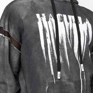 Le Pakistan a fait des sweats à capuche décontractés pour hommes nouveau design avec tissu français impression en relief 3D logo brodé - Product Image 6