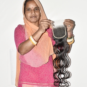 Cabello Humano Natural Virgen Remy de Fabricación India 4x4 HD con Cutícula Alineada, Doble Trama, Venta al por Mayor, Encaje Completo, Color Natural - Product Image 5