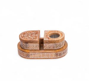 Quemador de incienso de madera de mango impreso estilo dama de lujo impreso a mano Bakhoor Mubakhara para uso religioso en el hogar difusor de aromaterapia - Product Image 6