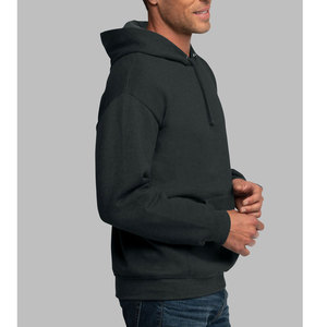 Sweat à capuche en polaire thermique épais pour homme, 100% coton, coupe régulière, coupe-vent, décontracté, manches longues, pour l'extérieur, avec poche - Product Image 2