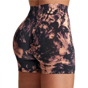 Pantalones cortos de yoga hechos a medida para mujer, pantalones cortos de gimnasio de entrenamiento sin costuras de cintura alta, ropa deportiva para entrenamiento - Product Image 6