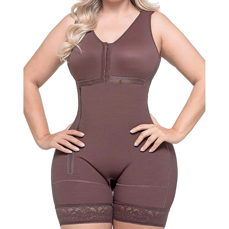 Roupa íntima feminina modelador de corpo Faja Body Top Bustier espartilho original colombiano com bainha para emagrecimento pós-parto