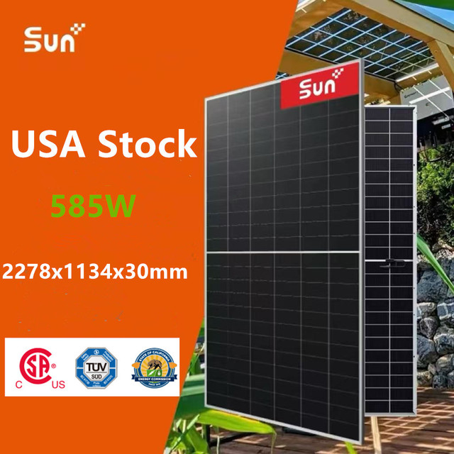 Sunplus High Efficiency 585W Bifacial Dual Glass Photovoltaic Solar Panel with CSA TUV Certified