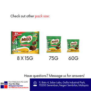 Miloo nuggets แพ็คปาร์ตี้สนุกๆ20x10x15กรัมช็อกโกแลตก้อนปาร์ตี้ขนมขบเคี้ยวฮาลาลมาเลย์มาเลเซียผสมสติกเกอร์ที่ถูกที่สุดฟรี - Product Image 5