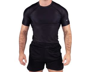 Rash Guard de sport pour adultes de haute qualité avec impression par transfert thermique, logo personnalisé, respirant, manches courtes, en promotion - Product Image 1
