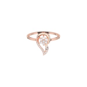 Juego de puntas de diamante de corte redondo de moissanita de 0,13 quilates, anillo de aspecto ligero y aireado de quilates, hecho en platino para ella - Product Image 6
