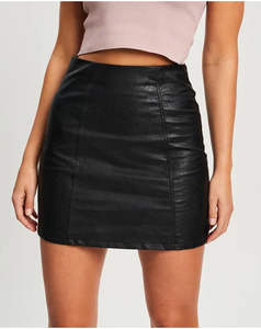 Falda Mini de Cuero Genuino Activus Wear, la Mejor Oferta, Elegante, Cómoda, Informal, Vintage, Cruzada, Talla Grande, Moda Diaria para Mujer - Product Image 3