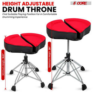 Silla de baterista de 5 patas con soporte lumbar acolchado dividido de 5 núcleos y capacidad de 441 lb - Product Image 4