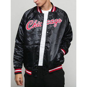 Blouson d'université de baseball en cuir PU avec logo brodé personnalisé pour homme avec design et logo personnalisés - Product Image 6