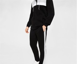 2025 bonne qualité pleine fermeture éclair vêtements de sport vêtements de Fitness hommes survêtement respirant couleur unie manches longues hommes survêtement - Product Image 4
