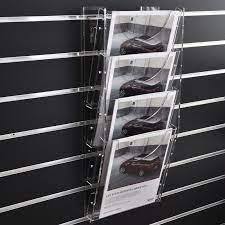 Modern Acrylic Wall-Mounted Brochure Magazine Holder Sleek Space Saving Solution for Stylish Organization <b>Display</b> Publications - Product Image 2