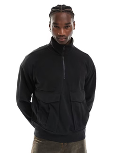 Offre Spéciale Jogging Demi Zip Up 100% Coton thermique Sweats À Capuche Hoodies Personnalisé Polaire Pull 1/4 Zip Sweat Pour Hommes - Product Image 5