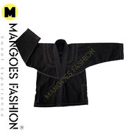 Kimono Ultraligero Unisex para Adultos de BJJ y MMA, Excelencia en Jiu-Jitsu con Logotipo Frontal de Secado Rápido, Cinturón Blanco Gratis en Elegante Color Negro, 100% Algodón