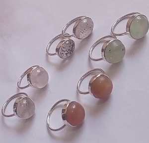 Nouveauté 925 Sterling Silver Bezel Set Thin Band Ring Handmade Peach Moonstone Smooth Gemstone Jewelry Rhodium for Wedding - Product Image 1