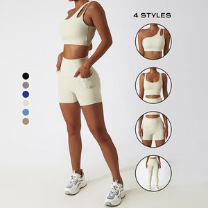 Conjunto de ropa deportiva y deportiva sin costuras para mujer de primavera y verano personalizado conjunto de Yoga de LICRA para mujer - Product Image 2