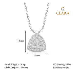 CLARA Juego de Collar y Pendientes de Plata de Ley 925 con Colgante Jules, Joyería Fina con Colgantes y Dijes - Product Image 4
