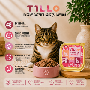 TILLO Pate pour chat en conserve - 100g Saveurs assorties Viande en conserve en boîte - Product Image 3