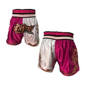 Short de boxe en satin pour hommes avec logo personnalisé Short d'entraînement uni et souple pour MMA et Muay Thai motif imprimé vente en gros - Product Image 3