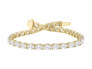 Pulsera de diseñador con diamantes de corte ovalado en platino, engaste horizontal, 7.00 ct, diamantes cultivados en laboratorio F-G en platino, para uso diario, regalo. - Product Image 1