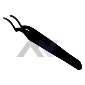 Herramienta aplicadora de pestañas postizas negras, aplicador de pestañas DIY, pinzas de extensión de pestañas curvas, aplicación rápida - Product Image 1