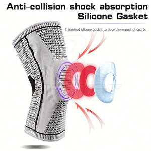 Manchons de genou en néoprène antidérapants, respirants, légers, avec rembourrage doux, faciles à porter, design ergonomique pour la musculation - Product Image 4