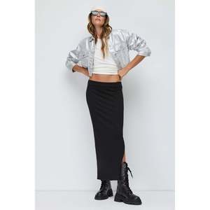 Falda midi con abertura - Product Image 1
