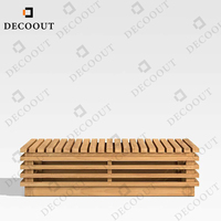 Ensemble de canapé de jardin modulaire extérieur moderne et durable avec cadre en teck et coussin en tissu imperméable pour utilisation hôtelière