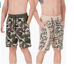 Short de bain imprimé décontracté pour hommes à séchage rapide, respirant, taille moyenne, cordon de serrage, anti-rides, service OEM du Bangladesh - Product Image 3