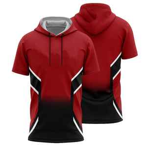 Sweat à capuche à manches courtes personnalisé par sublimation, conçu avec un tissu léger, une qualité d'impression durable et une tenue longue durée - Product Image 2