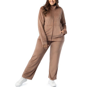 Venta directa de fábrica, conjunto de chándal de talla grande personalizado para mujer, ropa de calle, chándal Vintage de estilo Hip Hop para mujer - Product Image 1