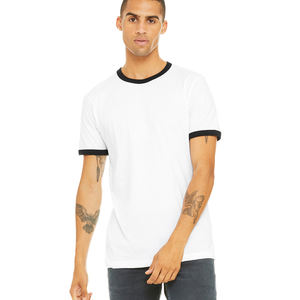 Ringer Tee Fit Classic Slim Fit Rib T Shirts 200 GSM Summer Ringer Tee Tops Jersey Ringer T Shirt - Product Image 3