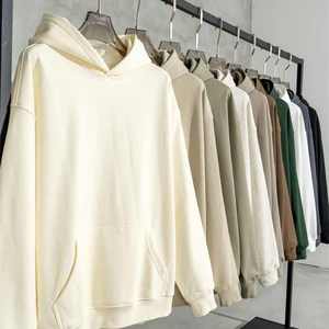 Alta calidad 445 GSM Unisex de gran tamaño francés Terry Puff estilo recortado con capucha personalizado impreso bordado pulóver DDP envío - Product Image 2