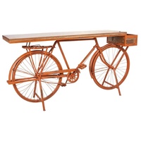 Table Console décorative de vélo en bois de manguier massif naturel de style loft industriel rétro