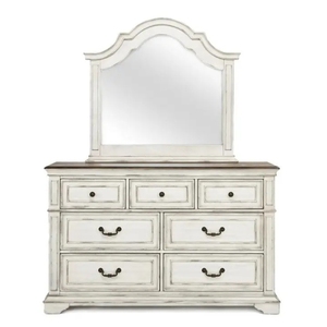 Ensemble de chambre à coucher classique français de luxe en bois massif, lit capitonné taille Queen, collection de meubles pour appartement, villa, maison - Product Image 4