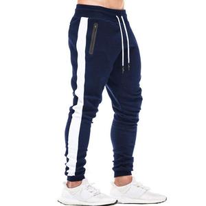 Pantalones de correr para hombre con logotipo personalizado, pantalones de chándal en blanco de lona de algodón de cintura media con cordón inferior, ropa deportiva informal para gimnasio - Product Image 4