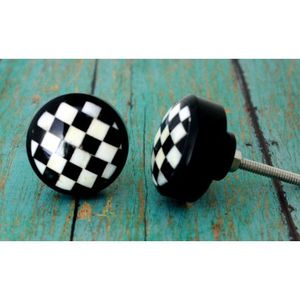 Artisanat fait à la main de luxe Design quincaillerie meubles armoire maison salon hôtel bureau incrustation d'os sculpté poignée de porte - Product Image 1