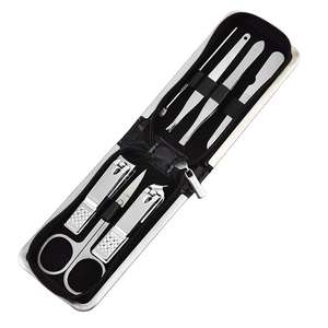 Haute qualité professionnel 7 pièces manucure pédicure ensemble d'outils Olecranon coupe-ongles en cuir PU repose-pieds polissage pour la beauté - Product Image 2