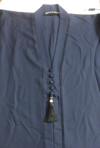 Abaya en denim brodée bon marché pour femmes, abaya islamique, robe longue abaya pour dames, robe islamique musulmane, vente en ligne - Product Image 5